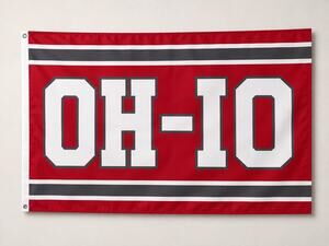 Ohio State Flag OH-IO College Football Brand New Grommets to Hang